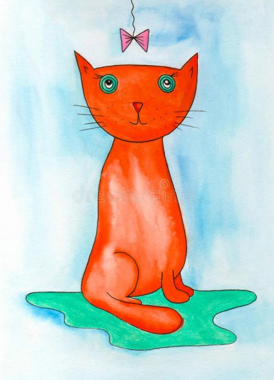 watercolor-illustration-cute-red-cate-ribbon-hand-painted-107444050.jpg